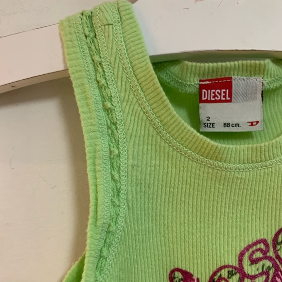 Diesel Toddler Ribbed Logo Tank - Picture 3 of 12